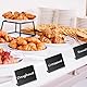 MEISO 30 Stück kleine Mini-Tafel, Preisschilder, Nachrichtentafeln Rand für Buffet-Tischkarten, Typ L, abwischbare Tafel mit 5 Stiften für Hochzeiten, Dekoration und Partys