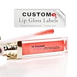 90pcs Custom Lip Gloss Labels,Custom Cosmetic Stickers,Lip Balm Clear Label,Makeup Labels,Various Sizes,Waterproof Beauty Stickers for Cosmetic Packaging-(Tube not Included) (1.5x6cm / 0.59x2.36inch)