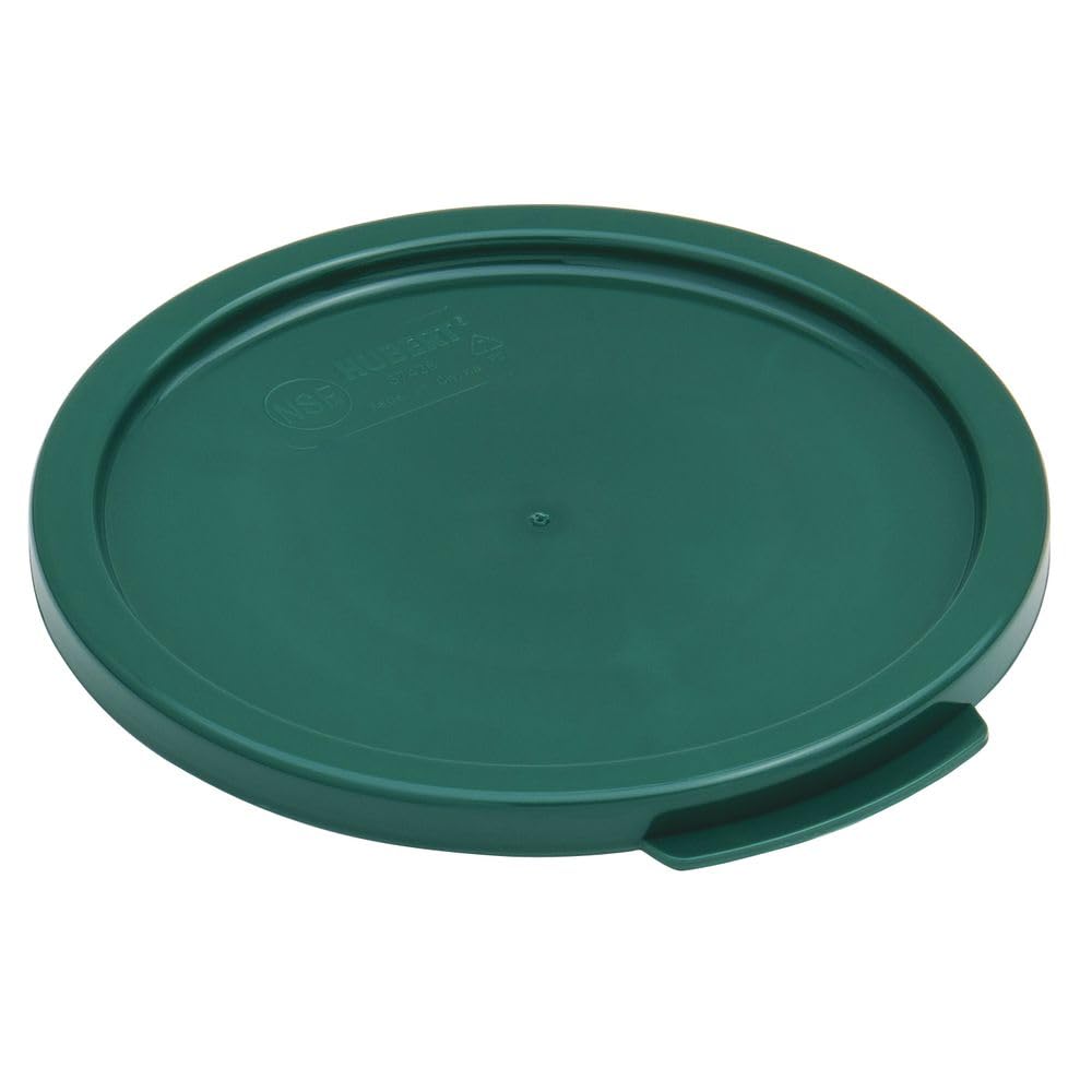 Polypropylene Lid for 2 & 4 Qt Food Storage Containers - 7 63/100" Dia x 1/4" H by HUBERT – Plastic, Green, Model 0106010-GREEN