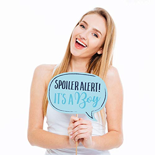 Funny It’s A Boy - Blue Baby Shower Photo Booth Props Kit - 10 Piece #TOP1
