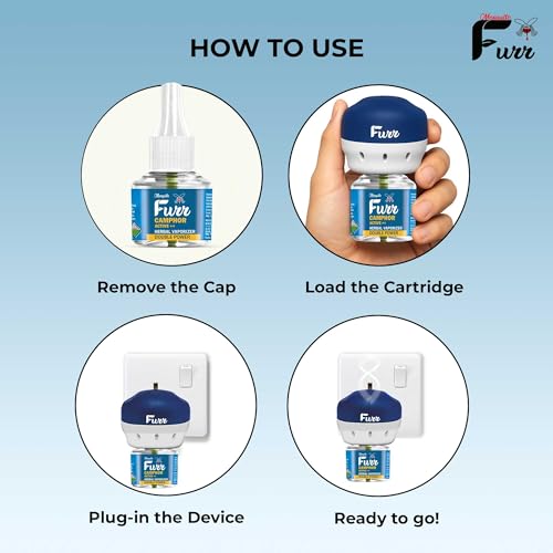 Image of Camphor Active++ Liquid Vapouriser Double Power Mosquito Repellent Vaporiser Refill No Kerosene Oil Poison Free Non- Toxic Chemical-Free (45ml,Pack of 6)