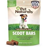 Pet Naturals Scoot Bars, Fiber Supplement for Dogs, Pumpkin and Tree Larch Extract, Anal Gland Support, Firm Up Stools, Delicious Fiber Bars, Duck Flavor, 30 Count