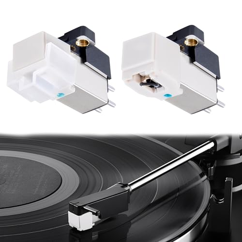XSQD 2 Piezas Aguja Tocadiscos Reproductor, Aguja De Repuesto Grabadora, Punta Del Cono De La Mitad Del Taladro, Agujas De Discoteca Giratoria At3600L, Apto Para Reproductores De Vinilo Lp, Gramófono