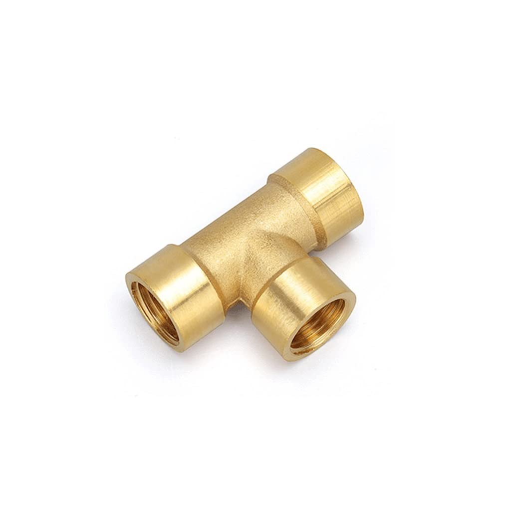 Conector de Toque de Manguera, 1 Conector Adaptador de instalación de tuberías de latón de Tres vías, Utilizado for Rosca Interna de 1/8 "1/4" 3/8 "1/2" 3/4 "1" de decoración del hogar Agua
