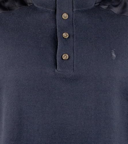 POLO RALPH LAUREN Men's Big & Tall Long Sleeve Cotton Hybrid Pullover Sweater Nvy 2XB4