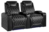 Valencia Oslo Home Theater Seating | Premium Top Grain Italian Nappa 11000 Leather, Power Recliner,