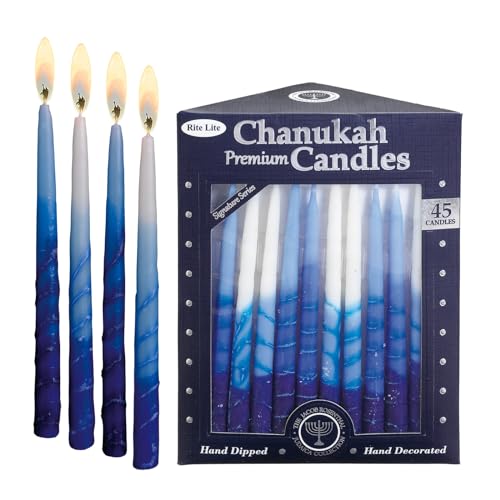 Ritelitepremiumdriplessbluewhitehanukkahcandlesbulkvaluepackof45decorativefitsmostmenorahsjewishholidaypartyfavorsaccessoriesdecorationsforall8nightsofchanukah  Urban Country Home Decor Rite lite premium dripless blue white hanukkah candles bulk value pack of 45 decorative fits most menorahs jewish holiday party favors accessories decorations for all 8 nights of chanukah  urban country home decor