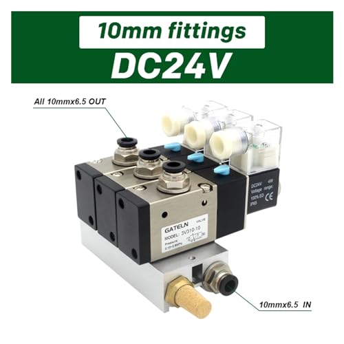 Bloc d'électrovanne 3V310-10-NO de précision avec silencieux en laiton durable DC24V