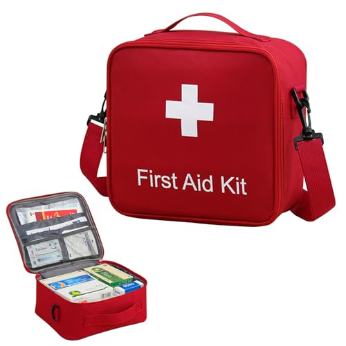 Zasjon Botiquín de Primeros Auxilios, Bolsa Médica Gran Capacidad Portátil Con Correa, Botiquín Viaje Impermeable para Hogar, Oficina, Viajes