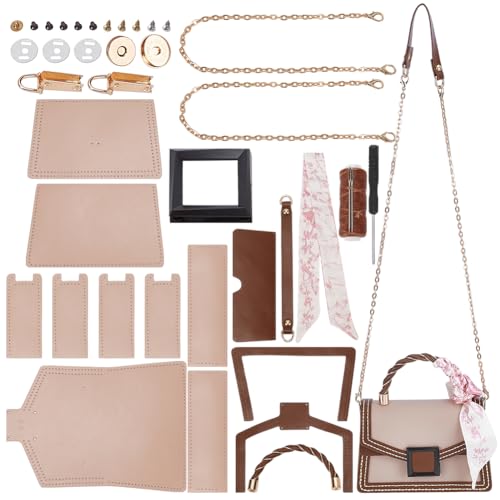 WADORN DIY Women Satchel Crossbody Bag Making Kit, Imitation Leather