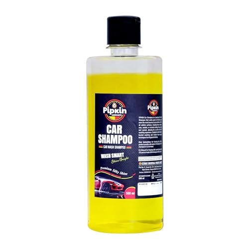 Image of Pipkin Car wash Shampoo 500 ml (Pack of 1) | High Foam for Deep Cleaning | Remove Tough Dirt | Safe on Paint | pH Neutral
