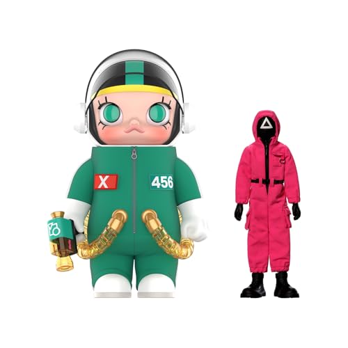 POP MART MEGA Space Molly 400% + Action Figure Squid Game Set 11.69in/29.7cm + 8.28in/21cm Figurine Toys for Mordern Home Dcor Collectible Art Toy