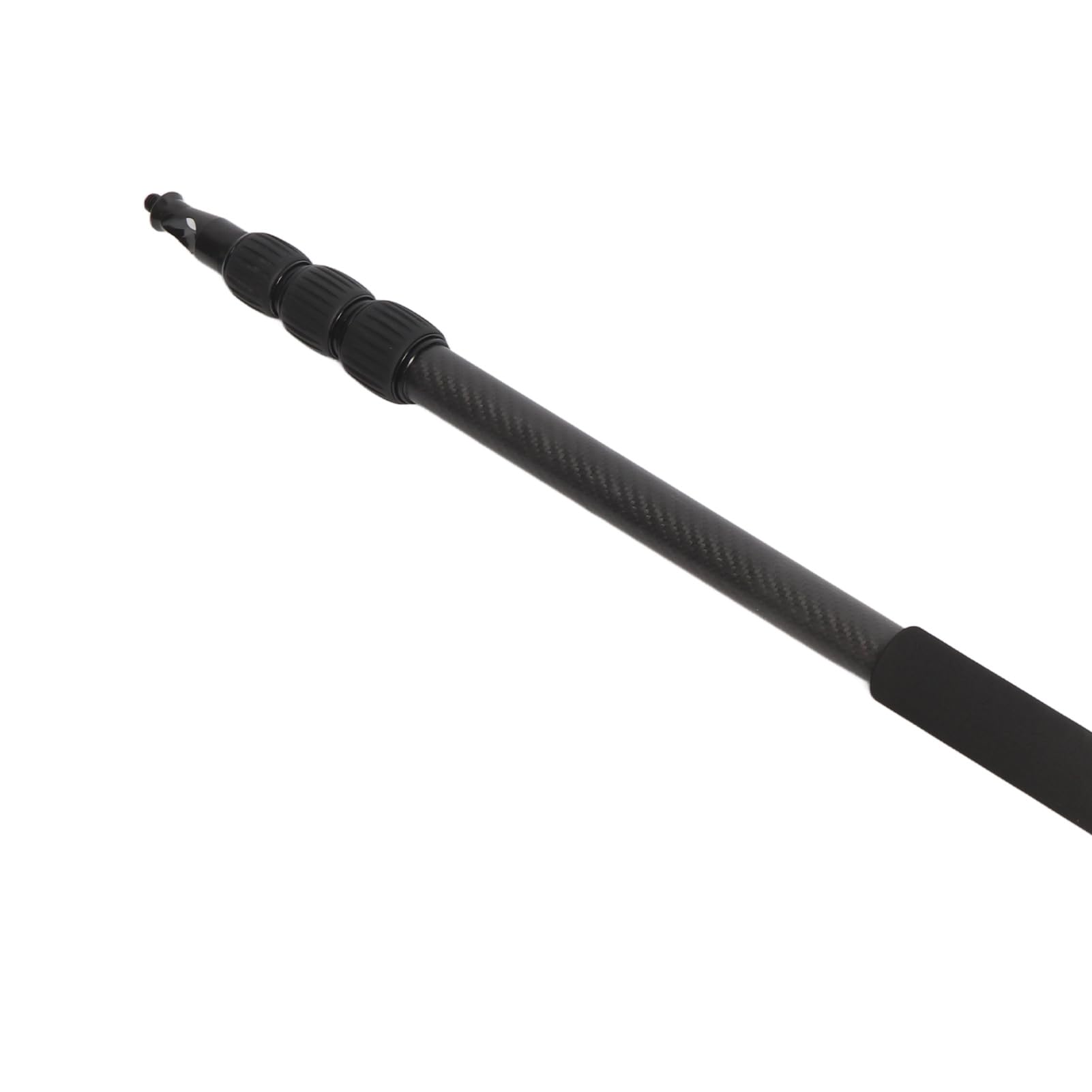Asta per microfono telescopica in fibra di carbonio da 3,12 m professionale leggera e resistente con cavo a spirale interno per riprese video di film Nero