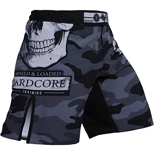 Short combat homme Hardcore Training Fear Zone pour MMA et BJJ