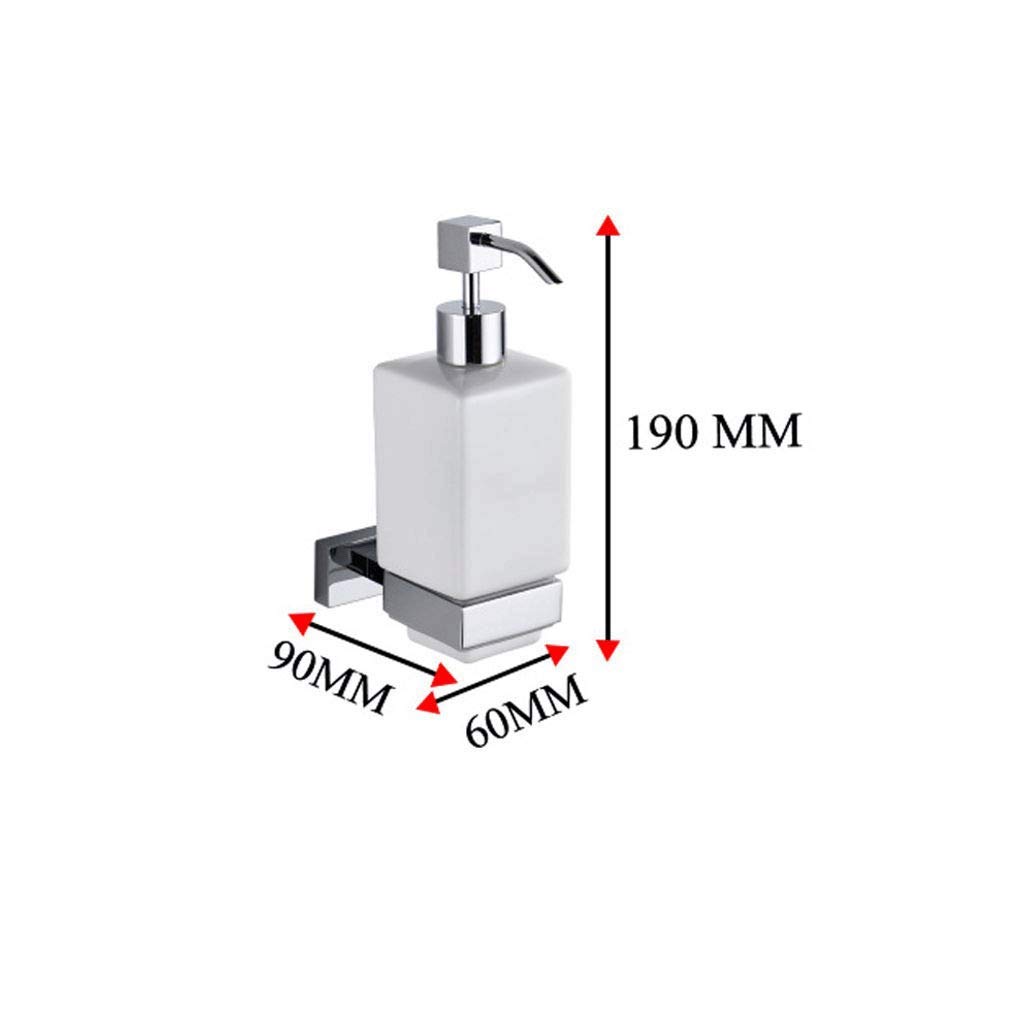 Bottiglia compatta con Pompa per Dispenser di Sapone Liquido Ricaricabile, Quadrata, in Metallo, per controsoffitto da Bagno, lavello della Cucina