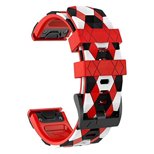 MYSNBKN Fenix 7X Strap 26mm Silicone bands for Garmin Fenix 7X/Fenix 6X/Fenix 6X Pro/Fenix 5X/Fenix 5X Plus/Fenix 3/Fenix 3 HR(Quick Fit)