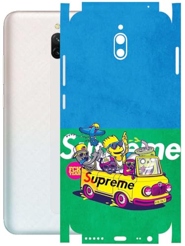 Image of AtOdds - Full Body Back Screen Guard Protector Film - Lamination Wrap Skin Sticker Compatible with REDMI 8A Dual | Scratchproof Matte Finish (Simps)