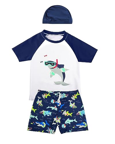 UV Shirt & Badehose Kinder 2-10 Jahre - Badeshirt UV & Badeshorts Jungen Schwimmshirt Kinder UV-Schutz UPF 50+