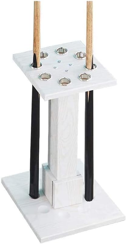 Freestanding Billiard Cue Floor Rack,Billiard Cue Storage Rack for Family Club Billiard RoomBilliard Pool Stick Holder-Walnut,White