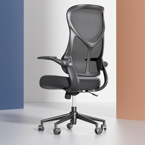 Image of NearHub EC10 Stylish Ergonomic High Back Mesh Reclining Office Chair with Adjustable Flip-Up Armrests,Lumbar Support & Headrest,Breathable & Comfortable Computer Chair for Home, Office & Study