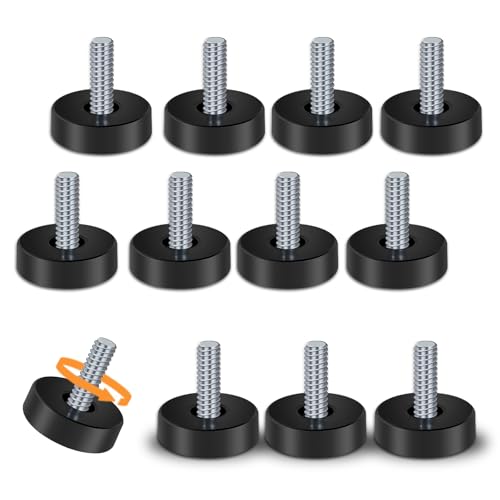 LRVAE 12 PCS Leveling Feet, 1/4-Inch 20-UNC Adjustable...