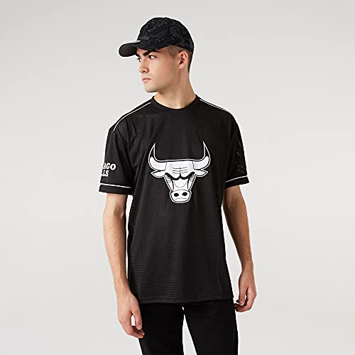 T-shirt Chicago Bulls New Era ample en coton pour homme et femme look rétro
