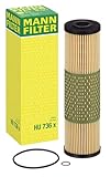 Mann Filter HU 736 x Cartridge Oil Filter Replacement with Oil Drain Plug Gasket Compatible With