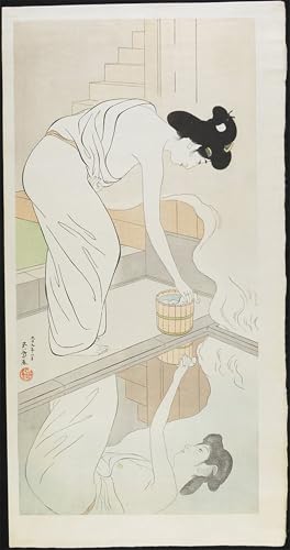 Tableau femmes sources chaudes par Goyo Hashiguchi - Impression d'art sur toile 60x90cm