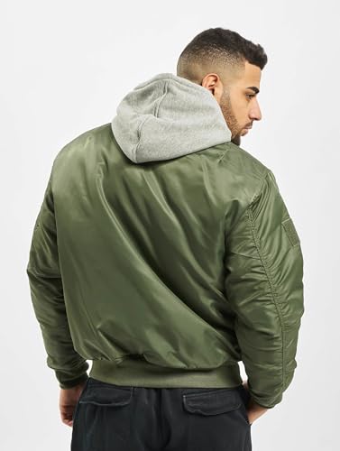 Image of Brandit Men's MA1 Sweat Hooded Jacket Olive /Gray