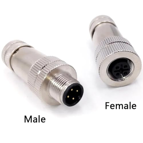 Conector M12 metálico de 5 pines con rosca de precisión para entornos exigentes 6