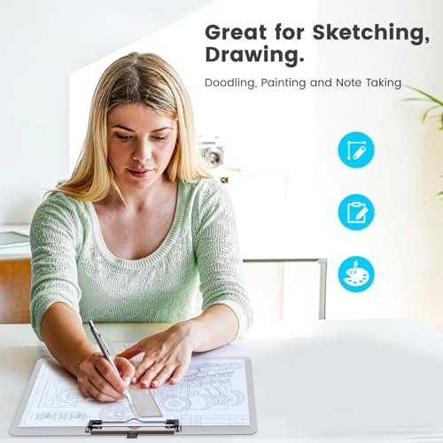 Macroclo Pranchetas De Plástico Horizontais, Prancheta De Acrílico Transparente 8,5 X 11 Pol. Para S