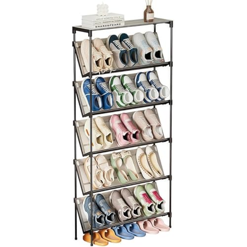 MYJYG hA CI ȃXy[X @\ C [ ho Ζ V[YbN shoe rack  Ԏ[ V[YbN  C X 17cm (6w,)
