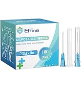 100Pack 23 Gauge 1 inch Needle- Syringe Needles for Injections Luer Lock Needle 18G 20G 22G 25G 2...