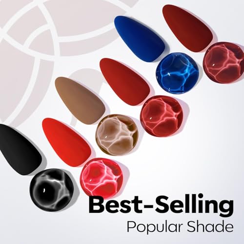 Image of modelones Red Gel Nail Polish 15ML, Hema Free Summer Neon Soak-Off UV Gel Polish - 28+Days Long-Lasting Nail Art DIY Manicure Kit Home Salon Women Gifts