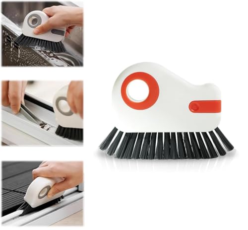 Image of 2 in 1 Groove Cleaning Brush Window Track Cleaning Tools - Crevice Cleaning Brush with Hard Bristle and Hidden Scraper for Sliding Door Track Window Seal - 2024 Multi Functional Cleaner