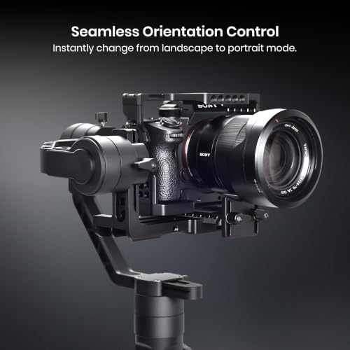 Image of Simpex Camera Cage for A7R3, A7M3, A9 Series,Durable Metal Cage with Multiple Mounting Points, Cold Shoe, Full Access Design for Sony Alpha Cameras, Perfect for Videography & Photography.