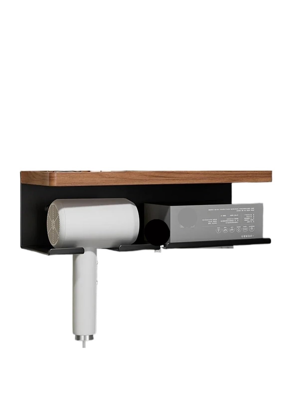 Porta Phon Porta-asciugacapelli in legno, Organizzatore for lo styling degli strumenti for capelli for il bagno, Porta-asciugacapelli, Supporto for asciugacapelli for il bagno, Porta-ventilatore Per A