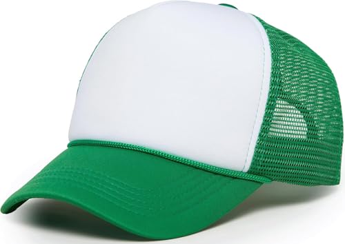 Image of Funky Junque Blank Mesh Foam Lightweight Snapback Trucker Hat | Lightweight Foam Trucker Hat with Breathable Mesh Back, Golf Beach and Street Style, Trendy Trucker Hats for Men