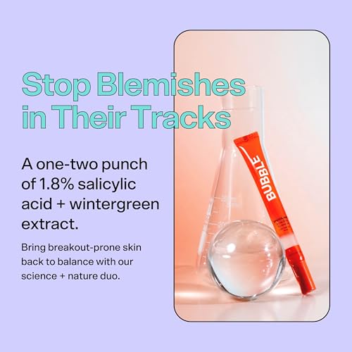 Bubble Skincare Knock Out 1.8% Salicylic Acid Acne Spot Treatment - Deep Cleansing Blemish Spot Treatment with Wintergreen & Willow Bark Extract - Clarifies & Calms Oily Skin (10ml) - Image 4