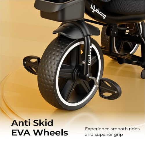 Image of Lifelong Kids Harness Parental Control Tricycle with EVA Wheels, Bell & Storage Basket|Baby Trike|Age Group 1 Years to 4 Years Carrying Capacity Upto 25 kgs