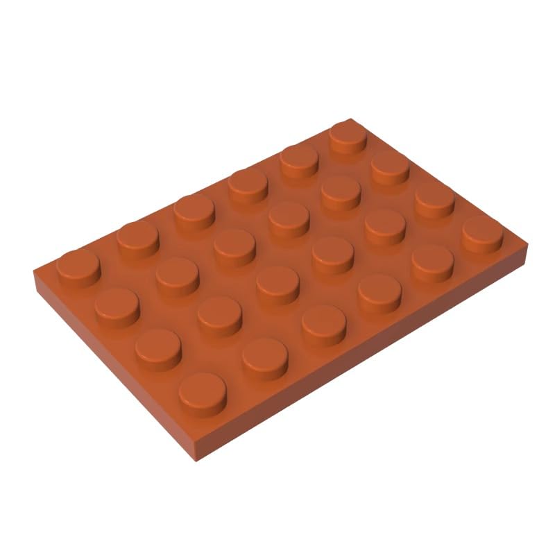 GDS-520 Compatible with LEGO 3032 Foundation Plate 4x6, Dark Orange, 10 PCS — image 1
