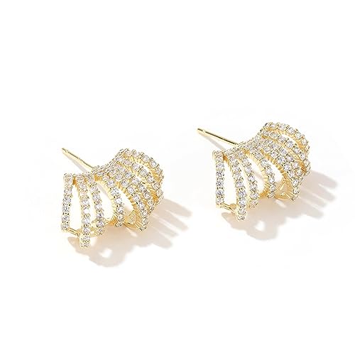 Boucles d'oreilles zircon pour femme au style minimaliste chic