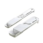 KitchenArt Adjust-A-Teaspoon And Adjust-A-Tablespoon Set, Plastic, 2-Piece, White,9 x 3.5 x 0.75 inches - Image 2