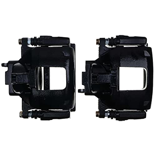 Image of Power Stop S5044BLK Front Pair of High-Temp Black Powder Coated Calipers For Town & Country, Grand Caravan, Nitro, Liberty, Wrangler, Wrangler, Ram C /V, VW Routan [Model Specific]
