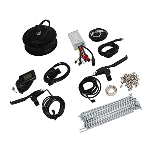 Kit de conversão de bicicleta elétrica, acionamento frontal, motor de bicicleta de 48 V, 500 W, acel