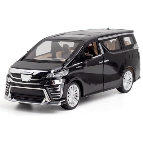 Image of 1:32 Scale Alphard Toy Car | Metal Pullback Diecast Car for Kids with Openable Doors, Sound, Light Effects Toy for Car Enthusiasts (Color As Per Available)