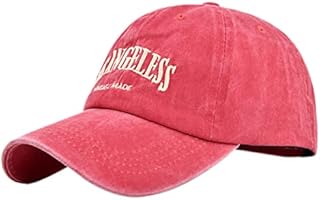 YULOONG Vintage Baseball Cap Embroidery Los Angeles Washed Denim Trucker Cap 100% Cotton Sun Hat for Men Women Adjustable