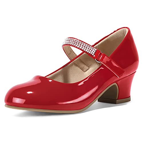 K KomForme Mary Jane Shoes with Low Heel Rhinestones...