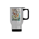 This holds 14 oz worth of liquid and comes with an easy-grip handle and thumb rest. The tapered bottom fits in a standard cup holder. Lid has slide opening and slanted drinking surface.