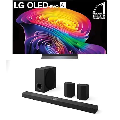Image of LG 55-Inch Class OLED evo C6 4K Smart TV (OLED55C6PUA, 2026) Bundle S95TR 9.1.5-Ch Soundbar, Dolby Atmos, Dolby Vision, Wow Orchestra, WOWCAST, Rear Speakers, Wireless Subwoofer
